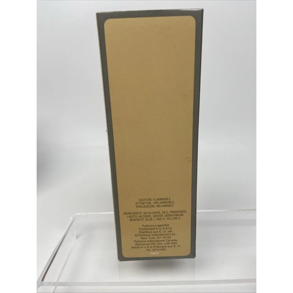 Vintage Lagerfeld Cologne 2 oz 60ml Splash Bottle w Box Karl Lagerfeld Parfums